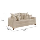 Ver imagem 3 de Sofá Martins M-205 Linho 200cm Living Estofados Martins