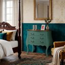 Ver imagem 2 de Cômoda Bombê Linz 3 Gavetas 96 X 90 X 40 Cm (a X L X P) - Cor Verde Musgo/imbuia Glazer
