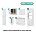 Ver imagem 6 de Cozinha Completa com Balcão Milla Modern Quad 13 Portas 3 Gavetas MDF Branco Móveis Carraro