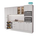 Ver imagem 5 de Cozinha Completa com Balcão Milla Modern Quad 13 Portas 3 Gavetas MDF Branco Móveis Carraro