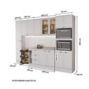 Ver mais imagens de Cozinha Completa com Balcão Milla Modern Quad 13 Portas 3 Gavetas MDF Branco Móveis Carraro
