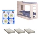 Ver imagem 3 de Beliche Ditália Cama Aux c/colchões+ Kit luz CM-15 COR:branco