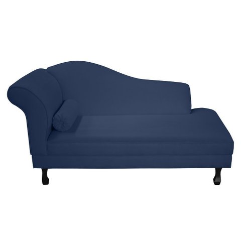 Recamier Divã Dubai 160 Cm Braço Direito Azul Marinho