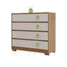 Cômoda com 4 Gavetas 100% Mdf Camarú com Pérola Miray - Robel Móveis - 5