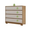 Ver imagem 5 de Cômoda com 4 Gavetas 100% Mdf Camarú com Pérola Miray - Robel Móveis