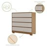 Cômoda com 4 Gavetas 100% Mdf Camarú com Pérola Miray - Robel Móveis - 3