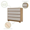 Ver imagem 3 de Cômoda com 4 Gavetas 100% Mdf Camarú com Pérola Miray - Robel Móveis