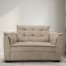 Sofá 2 Lugares Pequeno Confortável 1,40 Mts Bege Alice Amo Móveis - 1