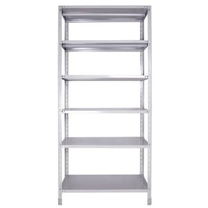 Estante Armário de Aço 6 Bandejas 90cm Cinza Suporta 240kg