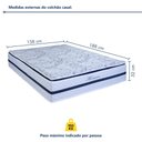 Ver imagem 4 de Colchão Casal Molas Ensacadas Mônaco 32x138x188cm Paropas By Ecosono Branco/Azul