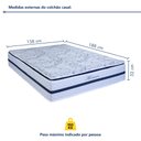 Ver imagem 4 de Colchão Casal Molas Ensacadas Mônaco 32x138x188cm Paropas by Ecosono