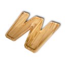 Ver imagem 2 de Petisqueira Letra W Tabua com Rebaixo Madeira Pinus Cesta Presente Decoração Mesa Posta - Woodspot