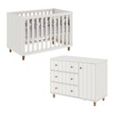 Ver imagem 2 de Quarto de Bebê Completo com Berço 3 em 1 Valentina Branco/Soft/Jequitibá