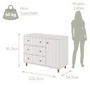 Ver imagem 4 de Quarto de Bebê Completo com Berço 3 em 1 Valentina Branco/Soft/Jequitibá
