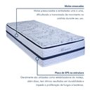 Ver mais imagens de Colchão Solteiro Molas Ensacadas Mônaco 32x88x188cm Paropas By Ecosono Branco/Azul