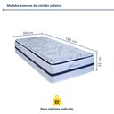 Ver imagem 4 de Colchão Solteiro Molas Ensacadas Mônaco 32x88x188cm Paropas By Ecosono Branco/Azul