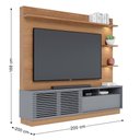 Ver imagem 4 de Estante de Tv 70 Polegadas 200cm com Led Lidia C04 - D’Rossi
