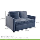 Ver imagem 3 de Sofá Cama Retrátil 2 Lugares D33 Star