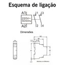 Ver imagem 3 de 10 Chave Contator Modular Bipolar Magnético 25a 2na 2 Polos 220v Exatron
