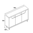 Ver imagem 3 de Rack para TV até 60 Polegadas 160cm 1 Gaveta 2 Portas Jersey Casa D