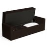 Cabeceira e Calçadeira Báu King Size Atena 195cm Capitonê Sintético Marrom - Desk Design - 12