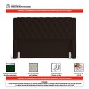Ver imagem 3 de Cabeceira e Calçadeira Báu King Size Atena 195cm Capitonê Sintético Marrom - Desk Design