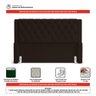 Cabeceira e Calçadeira Báu King Size Atena 195cm Capitonê Sintético Marrom - Desk Design - 3
