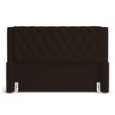 Ver mais imagens de Cabeceira e Calçadeira Báu King Size Atena 195cm Capitonê Sintético Marrom - Desk Design