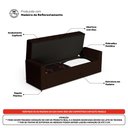Ver imagem 7 de Cabeceira e Calçadeira Báu King Size Atena 195cm Capitonê Sintético Marrom - Desk Design