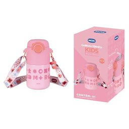Garrafa Térmica Kids Alça Rosa 500ml Mor - 7