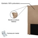 Ver imagem 4 de Cabeceira Solteiro 0,90m Barcelona Suede Azul Marinho - Pallazio