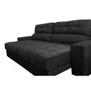 Ver imagem 4 de Sofá Retrátil e Reclinável 2,52m Molas Ensacadas Cama inBox Brasil Velusoft Preto