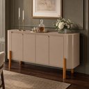 Ver imagem 7 de Aparador Buffet Bahia B02 4 Portas 2 Prateleiras MDP Design Curvo Orgânico Fendi Lyam Decor