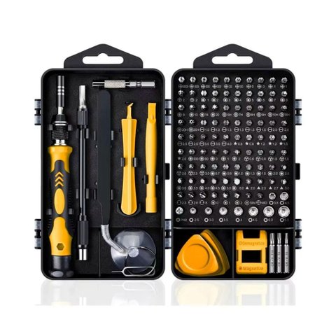 Kit de Ferramentas de Precisão - 117 Peças - Ideal para Reparos Eletrônicos - Mt-t117p