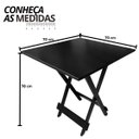 Ver imagem 3 de Conjunto Mesa Dobrável 70x70 Mdf com 4 Cadeiras Preto