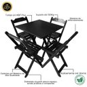 Ver imagem 4 de Conjunto Mesa Dobrável 70x70 Mdf com 4 Cadeiras Preto