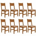 Ver imagem 1 de Kit 8 Cadeiras de Jantar Milano Base Carvalho Espuma Bege Pallazio