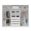 Ver imagem 3 de Guarda-roupa Casal Porto 6 Portas 4 Gavetas Branco - Politorno