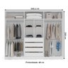 Guarda-roupa Casal Porto 6 Portas 4 Gavetas Branco - Politorno - 4