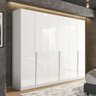 Guarda-roupa Casal Porto 6 Portas 4 Gavetas Branco - Politorno - 1