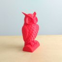 Ver imagem 3 de Coruja Decorativa - 15 Cm De Altura - Decoração sala, escritório - Toque 3D:Vermelho