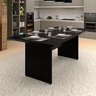 Mesa de Jantar 6 Lugares Cozinha 200x100cm Mdp Netmobil - Preto - 1