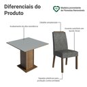 Ver imagem 4 de Conjunto Sala de Jantar Tampo de Madeira 4 Cadeiras Rustic/cinza/silver Aspen Madesa