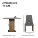 Ver imagem 3 de Conjunto Sala de Jantar Tampo de Madeira 4 Cadeiras Rustic/cinza/silver Aspen Madesa