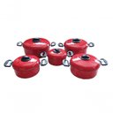Ver imagem 1 de Jogo de Panelas de Alumínio Vermelhas Luxo 5 Peças 14 a 22