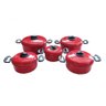Jogo de Panelas de Alumínio Vermelhas Luxo 5 Peças 14 a 22 - 1