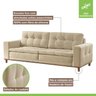 Sofá 2 Lugares 170cm Molas Ensacadas com Base Madeira Maciça Living Braúna - 4