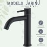 Torneira Bancada Preto Fosco para Banheiro Lavabo Lavatorio Água Fria 1/4 Volta Médio em Aço Inox 30 - 3