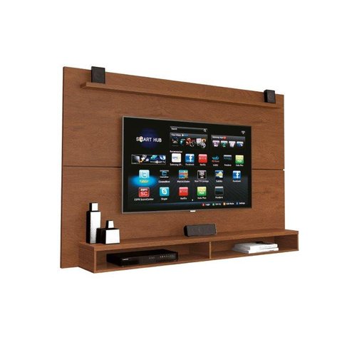 Painel MAX 1,80m Para TV Até 65'' Com Prateleira Superior e Nichos Para Aparelhos Cor Naturale EDN M