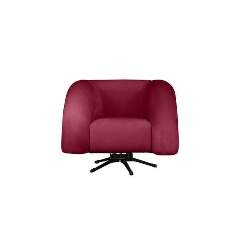 Poltrona Micheli 94cm Base Reclinável Veludo: Vermelho